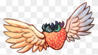 Winged Strawberry - Celeste Game Png Clipart