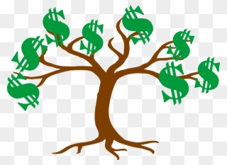 Dollar Signs As Leaves On A Tree - Learning Tree Londonderry Nh Clipart