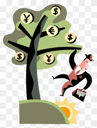 Vector Illustration Of Businessman Climbs International - Cartoon Clipart