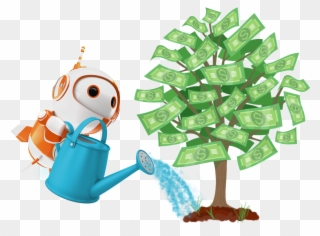 Bot With Wateringcan Moneytree - Moneytree Clipart