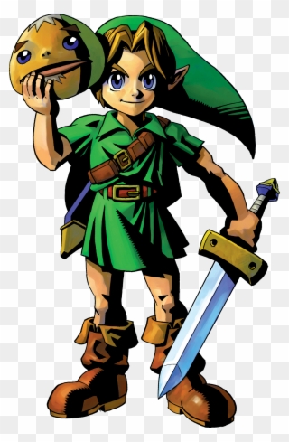Link With The Goron Mask, Poor Goron Soul - Legend Of Zelda Majora's Mask Link Clipart