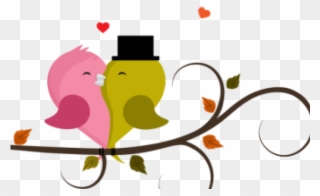 Brds Clipart Couple - Birds Love Cartoon - Png Download