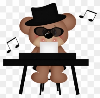 Blues Brothers Clipart - Teddy Bear Music Clipart - Png Download