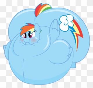Png Royalty Free Blimp Drawing Simple - Mlp Rainbow Dash Inflation Clipart