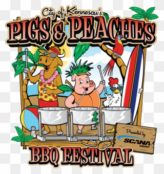 Pigs & Peaches Bbq Festival Logo - Pigs And Peaches Clipart