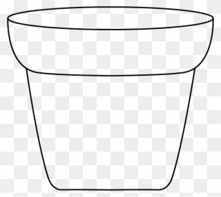 Plants Owl Standing Graphics Jpg Freeuse - Flower Pot Black And White Clipart - Png Download