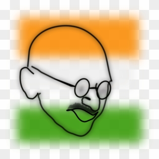 Medium Image - Easy Drawing Of Mahatma Gandhi Clipart