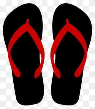 All Photo Png Clipart - Black And Red Flip Flops Transparent Png