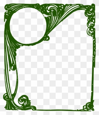 Big Image - Green Picture Frame Png Clipart