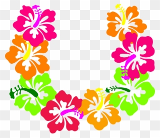 Hawaiian Flower Necklace Clipart - Png Download