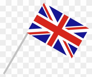 Flag With Flagpole Tunnel - British Flag With Pole Clipart