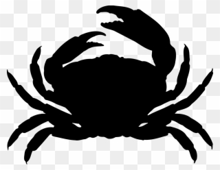 Dungeness Crab Silhouette Clip Art - Crab Silhouette - Png Download 