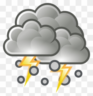 Hurricane Clipart Hail Weather - Weather Storm - Png Download