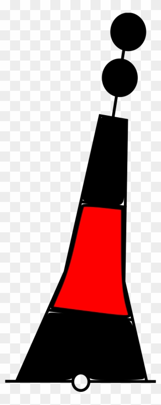 Big Image - Red And Black Buoy Clipart