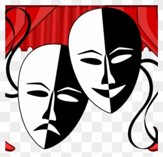Theatre Clipart Mask - Theatre Masks - Png Download