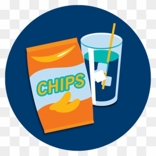 A Bag Of Potato Chips Next To A Cold Beverage - Potato Chip Clipart