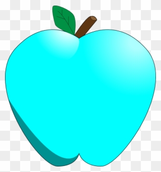 Blue Apple Clip Art At Clker - Blue Apple Clipart - Png Download