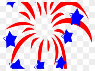 Jpg Freeuse Red White And Blue Stars Clipart - Independence Day Clipart Fireworks - Png Download