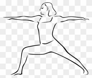 Warrior Ii Pose - Drawing Of Yoga Poses Clipart
