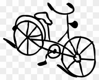 Bicycle Propelled By Pedals Vector Image Illustration - Bicycle Clipart