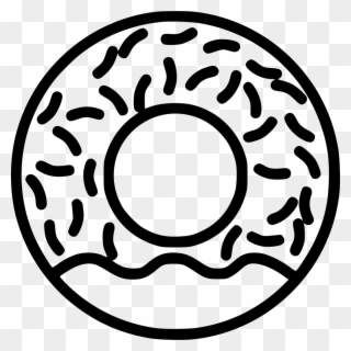 Bakery Donut Donuts Sweet Svg Png Icon - Doughnut Clipart Black And White Png Transparent Png