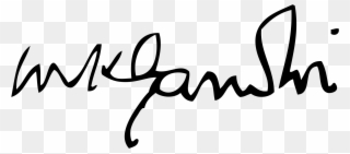 Gandhi Transparent Wikipedia - Gandhi Signature Clipart