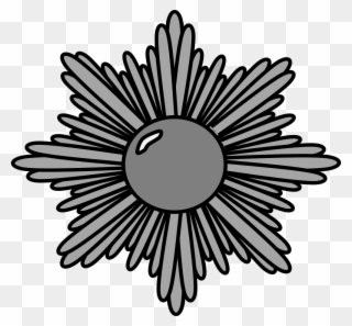 Silver Decorative Starburst - Coldstream Guards Cap Badge Clipart