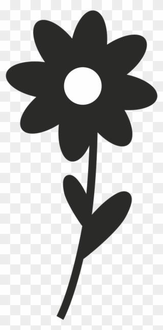 Wildflowers Drawing - Stencils - Flower Minimalist Logo Png Clipart