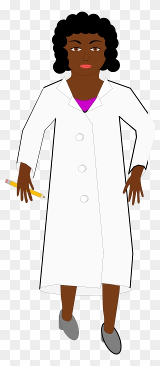 Black Woman,chemist,female,lab - Doctor Clip Art Free - Png Download
