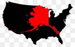 Alaska Compared To The United States Map - Alaska On United States Clipart