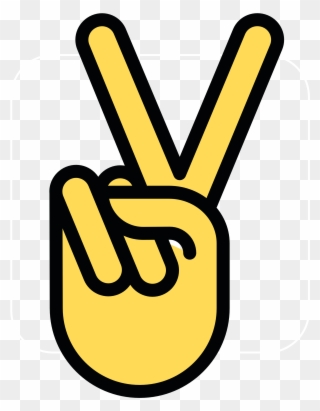 Mustard V Sign Peace Symbol Cnd Logo 1979px 181 - Peace Sign No Background Clipart