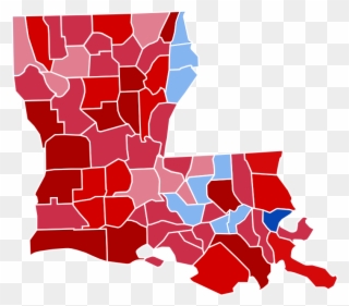 Louisiana Svg File - Louisiana 2016 Election Results Clipart