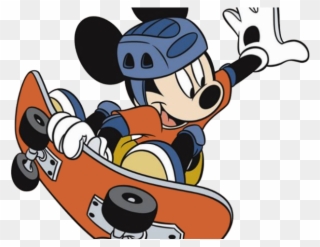 Skateboarding Clipart Mickey Mouse Clubhouse - Mickey Mouse - Png Download