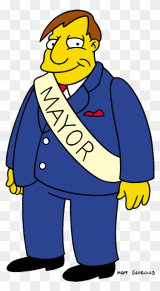 The Mayor Of Simpsville, Quimby, Portrays The Whole - Mayor Simpsons Clipart