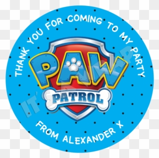 Paw Patrol Logo Sweet Cone Stickers - Birthday Paw Patrol Background Clipart