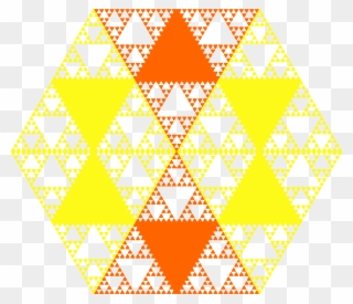 Serpinski Hexagon 555px - Sierpinski Triangle Clipart