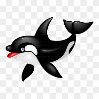 Black Whale Cliparts - Killer Whale Cartoon Png Transparent Png