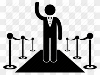 Celebrity Clipart Celebrity Red Carpet - Celebrity Clipart Black And White - Png Download