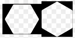 Hexagon Clipart Hexagonal - White Hexagon Transparent Background - Png Download