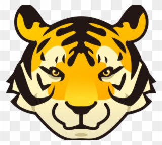 Emoji Clipart Tiger - Tiger Face Cartoon Png Transparent Png