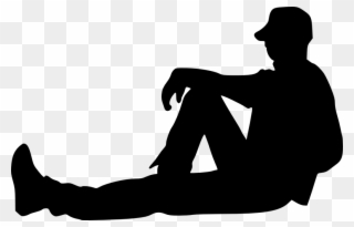 Sitting Silhouette - People Silhouette Png Sitting Clipart