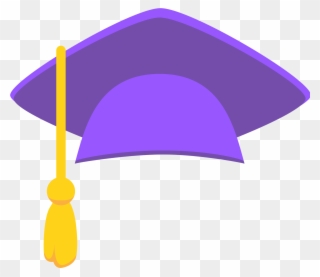 Graduation Clipart Sticker - Purple Graduation Cap Png Transparent Png