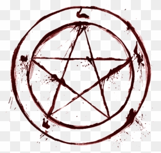 Symbol Blood Bloody Pentagram Creepy Cool Png Effects - Bloody Baphomet Square Car Magnet 3" X 3" Clipart