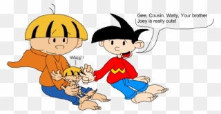 Banner Freeuse Library Cousins Clipart Kind Child - Cartoon - Png Download