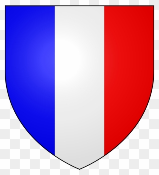 Blason Tricolore Fr - French Flag On Shield Png Clipart