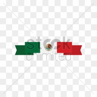 Mexican Flag Banner Vector Image - Mexico Flag Vector Cartoon Clipart