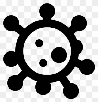 Virus Clipart Black And White - Virus Icon Png Transparent Png