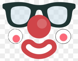 Clown Makeup Glasses Mask Payaso Party Mascara Selfie - Clown Icon Clipart