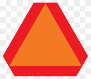 Slow Moving Vehicle Sign - Skylt För Långsamtgående Fordon Clipart
