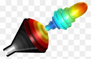 Figure Depicting A Conical Horn Lens Antenna Simulation - Antenna Clipart